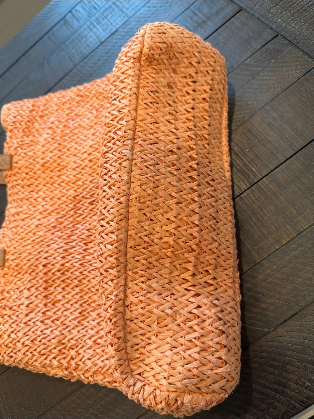 Woven Floral Tote Bag